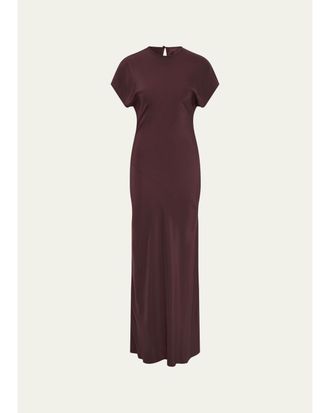 Sir. Noria Silk Cap-Sleeve Gown