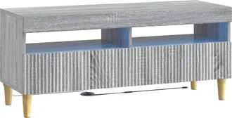 vidaXL Mueble De Tv Led Sonoma Gris Madera De Ingenier&iacute;a Vidaxl