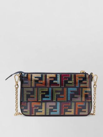 Fendi baguette fabric shoulder bag