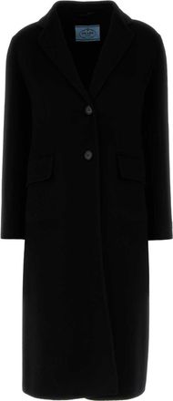 Prada Black Wool Blend Coat