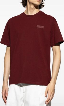 Givenchy Mens Logo Patch T-Shirt in Red Cotton - Size Medium