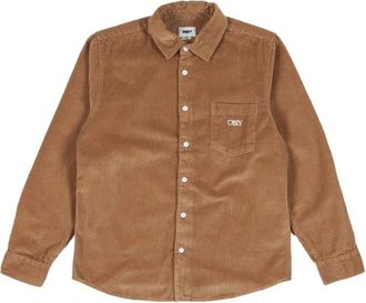 Obey Julian Woven Shirt - Heren - Casual Overhemden - Bruin - M - Overhemden