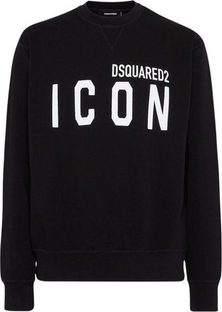 Dsquared2 DSquared2 Unisex Sweatshirt met ronde hals en logos voor volwassenen (Zwart)