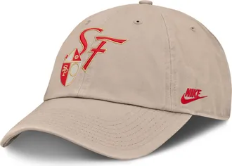 Nike San Francisco 49ers Rewind Club Nike Mens NFL Adjustable Hat in Brown | NF0205Y73V-RCU