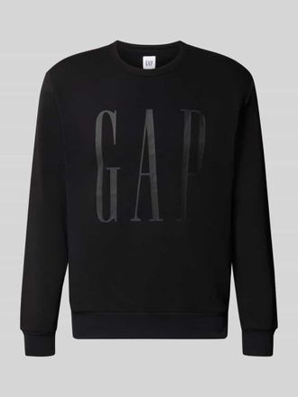 GAP Sweatshirt mit Rundhalsausschnitt und Logo in Black, Gr&ouml;&szlig;e XXL