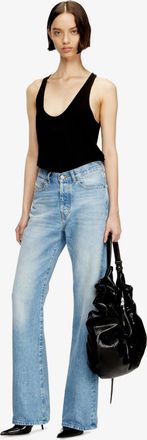 Diesel Womens Tank Top Ribbed Cotton Black T-Shirts & Jerseys