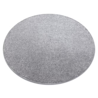 RugsX Rugsx - Alfombra San Miguel Plateado 92 Llanura Color S&oacute;lido Grey Circulo 133 Cm