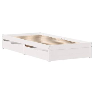 Berkfield Home Full Bed Frame without Mattress White 90x190 cm Single Solid Wood Pine