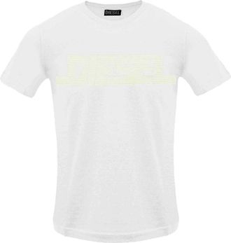 Diesel Heren Monotone Logo T-Shirt (Wit)