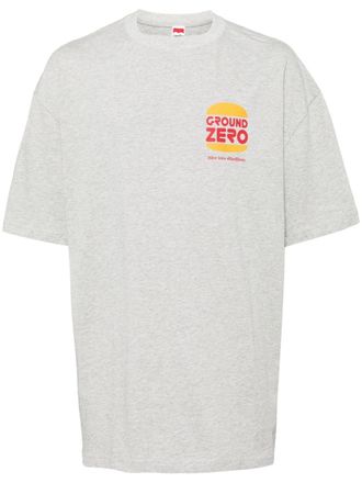 Ground-Zero logo-print cotton T-shirt - men - Cotton - XXXL - Grey