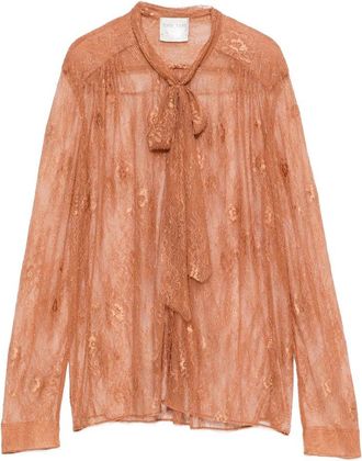 Forte_Forte Camicia Bow Ties Pizzo Chantilly