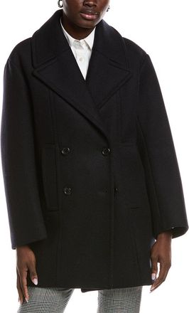 Maje Wool-Blend Peacoat
