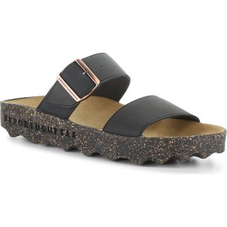 FLY London Coly Platform Slide Sandal in 017 Black at Nordstrom, Size 10-10.5Us
