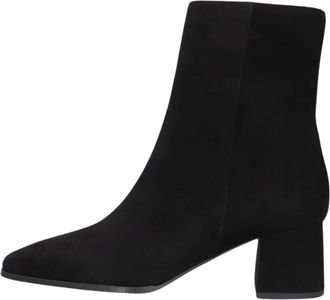 Notre-V 4340 Enkellaars - Dames - Laarzen met Hak - Zwart - 36 EU - Leer - Schoenen