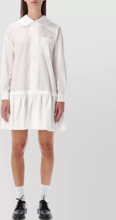 Comme Des Garçons cotton shirt dress gathered skirt