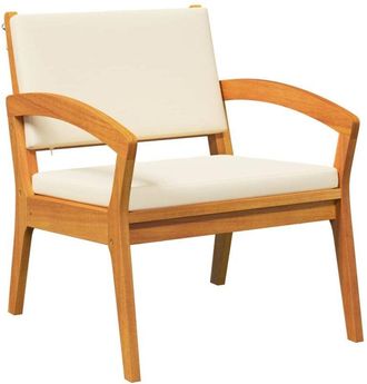 vidaXL Vidaxl - Silla De Jard&iacute;n 2 Pcs Marr&oacute;n Madera Maciza De Acacia