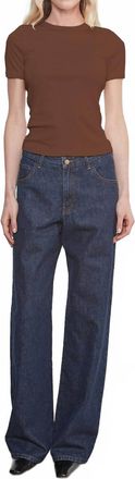 Enza Costa Supima Cotton New Classic Short Sleeves Tee In Nutmeg