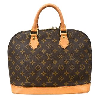 Louis Vuitton Alma Handbag Monogram Canvas Brown Canvas Handbag (Pre-Owned)