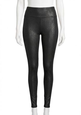 Spanx Faux Leather Legging In Black Foil Snake Print
