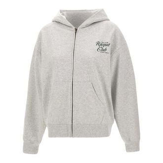 Sporty & Rich Zip-throughs, female, Gray, Size: S Nyrc Zip Hoodie