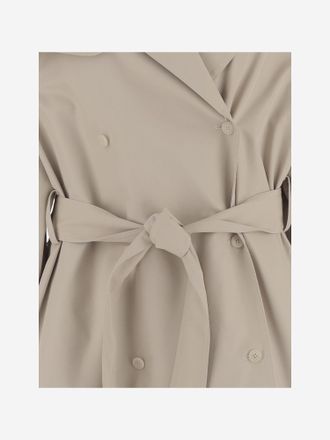 Frankie Shop Womens Trench Coat Riva Cotton Beige