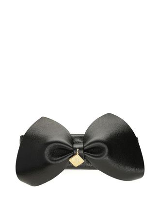 Ferragamo satin leather hair clip - Black