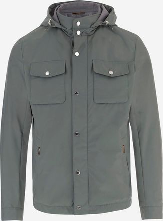Moorer Jacke aus technischem Stoff mit Kapuze