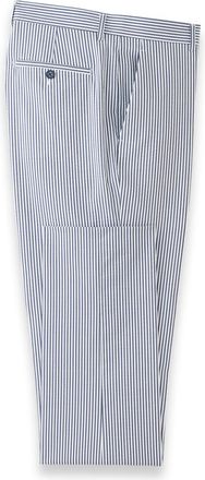 Paul Fredrick Stripe Seersucker Flat Front Suit Pants
