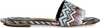 Missoni Sandali slip-on con motivo chevron - Nero