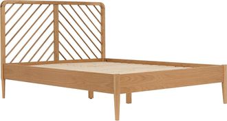 Vente-Unique Cama 140 x 200 cm - Roble y MDF - Color: Natural - LERIAKI