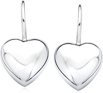 Ross-Simons Italian Sterling Silver Heart Drop Earrings
