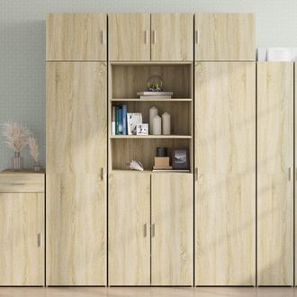 Berkfield Home Highboard Sonoma Oak 70x42.5x185 cm Engineered Wood in Brown