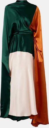 Roksanda Ilincic Neolitsea caped silk satin gown