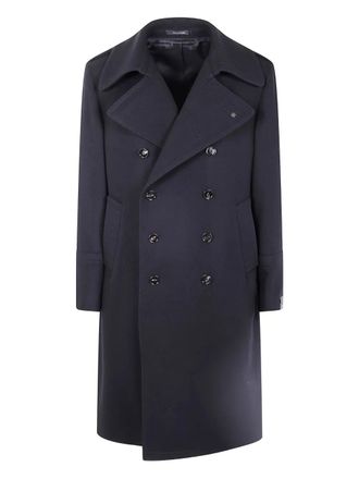 Tagliatore long-sleeves double-breasted coat - men - Wool - 54 - Blue
