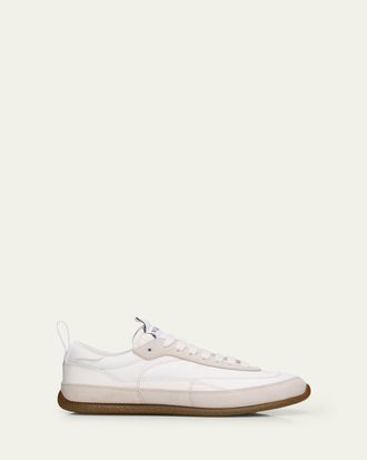 Alexander McQueen EC1 Mixed Leather and Nylon Low-Top Trainers