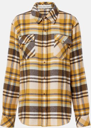 God's True Cashmere Camicia Abundance Tartan in cashmere con occhio di tigre