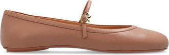 Gianvito Rossi Ballet Flats Carla - Dames - Ballerinas - Beige - 40 EU - Leer - Schoenen