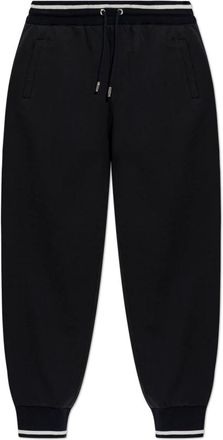 Dolce & Gabbana Cotton Trainingsbroeken - Heren - Sweatpants - Zwart - 2XL - Katoen - Broeken