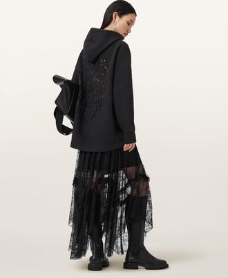 AllSaints Cotton Craneo Etienne Oversized Hoodie, Size: XS