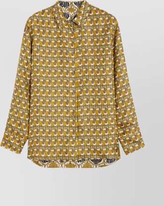 Max Mara reversible printed silk shirt