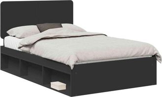 vidaXL Estructura De Cama Negro 120 X 200 Cm Madera De Pino Macizo Vidaxl