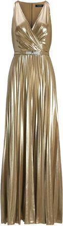 Ralph Lauren Jarieta Jurk - Dames - Maxi kleedjes - Geel - L - Leer - Kleedjes
