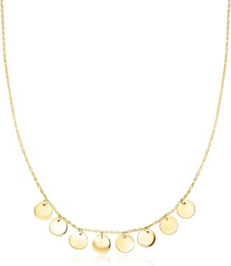 RS Pure by Ross-Simons Italian 14kt Yellow Gold Multi-Disc Necklace
