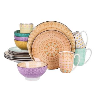 OEM Juego De Vajilla De Porcelana De 16 Piezas, Dise&ntilde;o Elegante