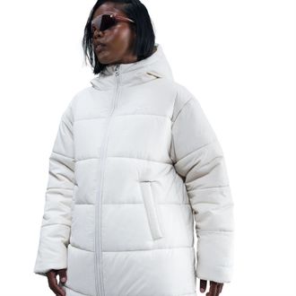 Nike Womens Sportswear Classic Puffer Therma Fit Loose Parka in Light Bone/Whit - Cream - Size 12 UK