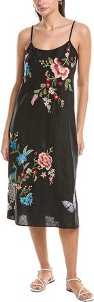 Johnny Was Nicolette Linen Modern Slip Dress