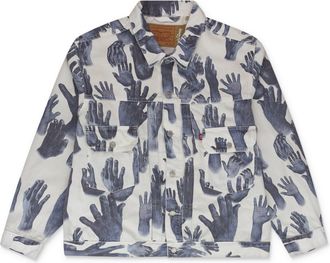Denim Tears White Levis Hands Jacket