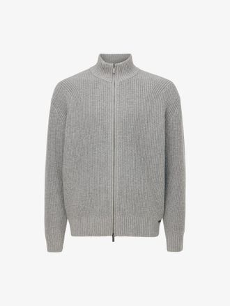 Gentiluomo Turtle Zip Cardigan | Lichtgrijs