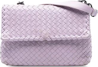 Bottega Veneta 2012-2025 kleine Nappa Intrecciato Olimpia schoudertas - Paars