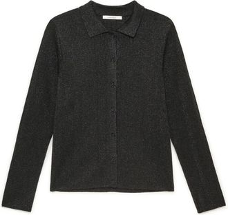 Maliparmi Lurex Rib Cardigan - Knitwear - Mujer - Negro - XS